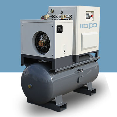 15KW 20HP Integrated Screw Air Compressor Mounted With Air Tank And Air Dryer
