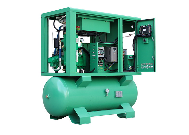 22KW 30HP 2.47m3/min 16 Bar Integrated Screw Air Compressor Mounted With Air Tank And Air Dryer