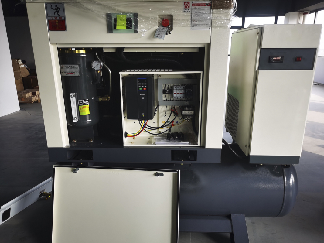 7.5kw Integrated Screw Air Compressor With 300l Tank Laser Cutting